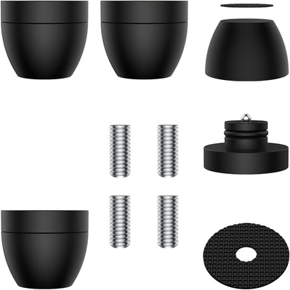 Audiocrast 4X HiFi Speaker Spikes Stand Feet Pads 30x33mm Isolation Feet, Aluminum Speaker Shock Absorber for Subwoofer Amp Turntables DAC