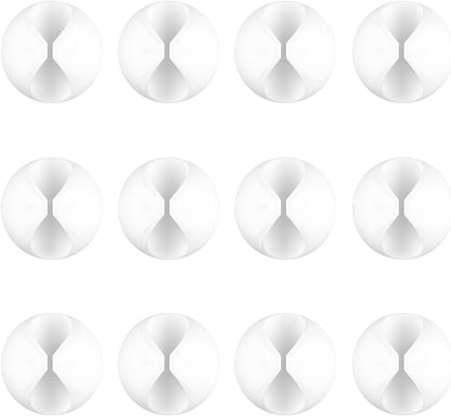 12 Pack Cable Clips, Znben Wire Organizer Holder Adhesive Cord Management Charger Wire Holder Clips for Desk, Home, Office, Car, Cubicle, Nightstand White
