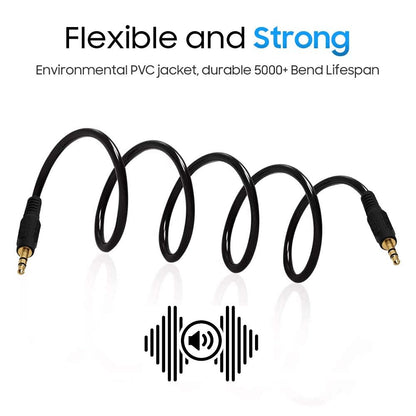 Cmple - 3.5mm Aux Male to Male Stereo Audio Cable Auxiliary Headphones Cord MP3 PC - 75 Feet