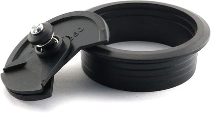 2pcs 2 inch Desk Wire Cord Cable Grommets Hole Cover for Office PC Desk Cable Cord Organizer Plastic Cover Black (Black-2Pcs)