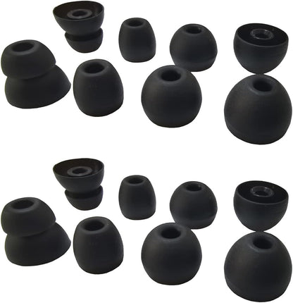 Silicone Earbuds Tips for Powerbeats Pro & 2/3 Replacement Eartips 8 Pairs L/M/S Double Flange Rubber Ear Tips