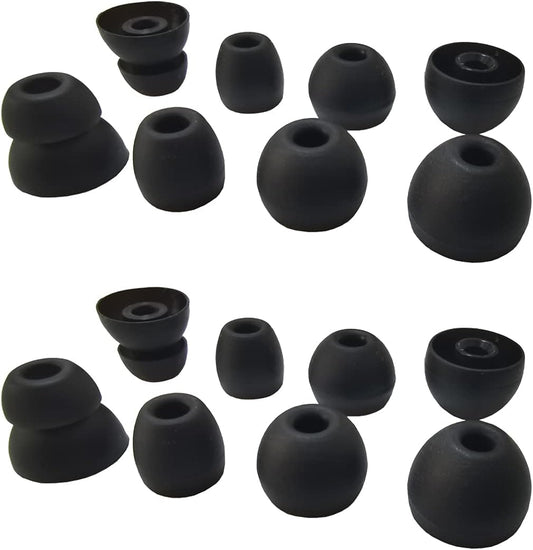 Silicone Earbuds Tips for Powerbeats Pro & 2/3 Replacement Eartips 8 Pairs L/M/S Double Flange Rubber Ear Tips