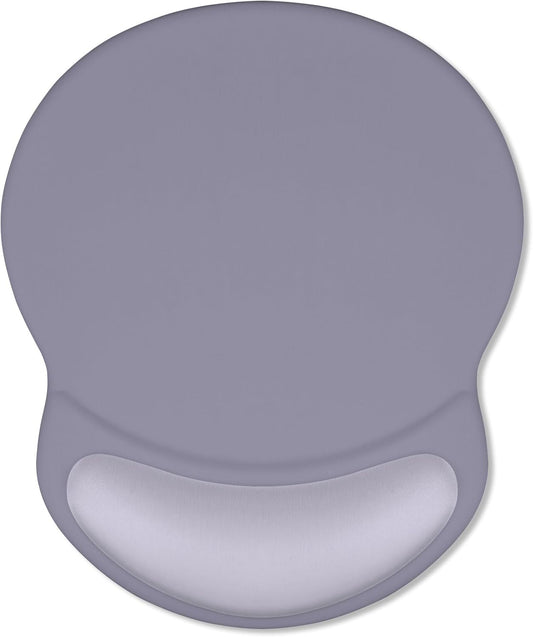 ITNRSIIET Ergonomic Mouse Pad with Comfort Gel Wrist Rest, Non-Slip PU Base, Smooth Textured Surface, Reduces Hand Fatigue & Wrist Pain, 8.7 x 7.2 Inch for Office Gaming Home, Mist Gray