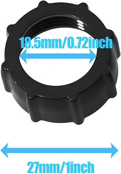 Maxmoral 16PCS Black Plastic Tightening Nut Ball Joint Fixing Adapter Head Holder Ring Car Holder Screw Fixing Head Holder for 17mm Ball Adapter