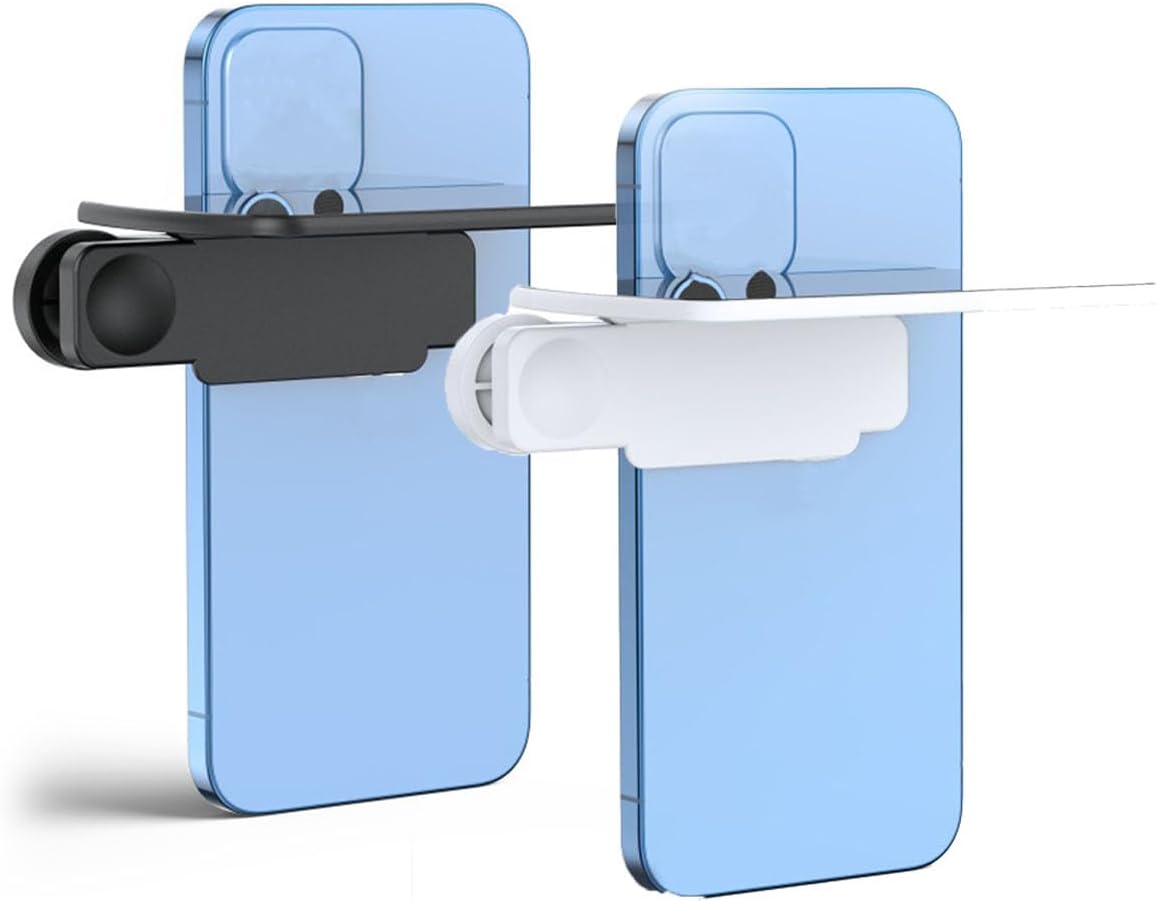 Mirror Effect Lens - Capture Stunning Reflections Instantly, Smartphone Camera Mirror Reflection Clip Kit, Mirror for Phone to Use Back Camera, for Travel Photography (Black +White)