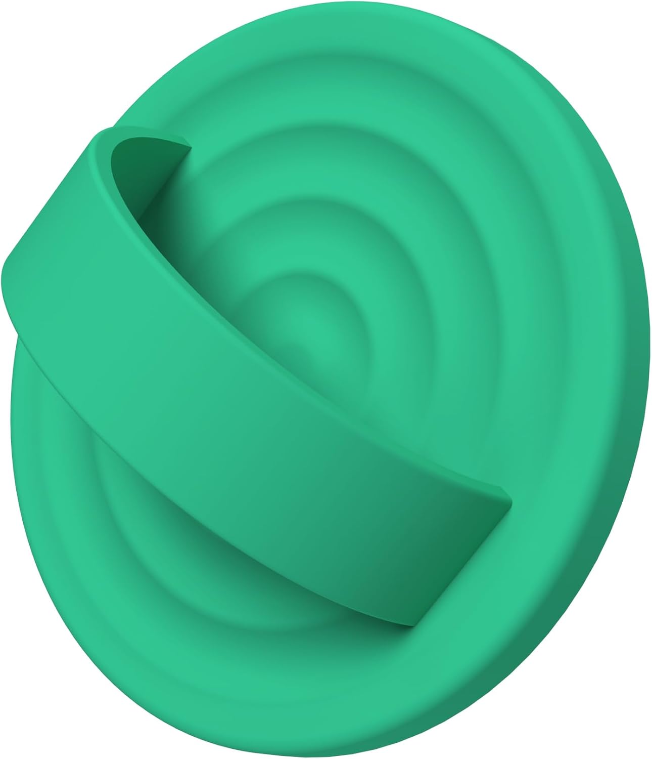 Magnetic Phone Ring Grip Holder, Silicone Finger Loop Grip, Compatible with MasSafe, Back of Phone for iPhone Pro Max/Plus/16/15/15/14/13/12 Series, Emerald Green