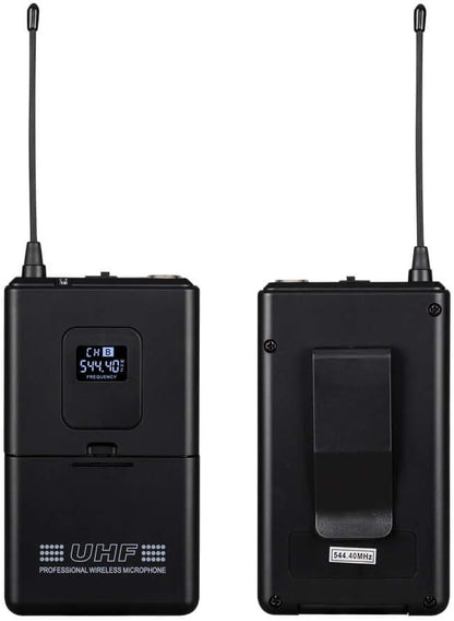 wenwen Wireless Microphone System Pro Audio 8 Channel UHF 8 Lavalier Bodypacks 8 Lapel Mic 8 Headsets for Karaoke System Meeting Church Speaking Conference Wedding Party Frequency B