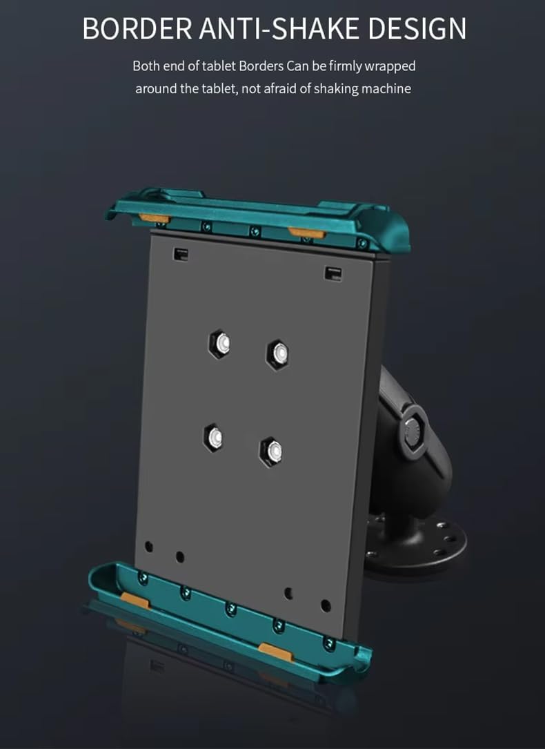 Strg Industrial Tablet Mount for 6.8" - 8.5" iPad/iPad mini Samsung Galaxy Tablets, Heavy Duty Tablet Holder Compatible with RAM B 1" and C 1.5" Size Round Ball Mounts Bases (Not Included Ball Mount)