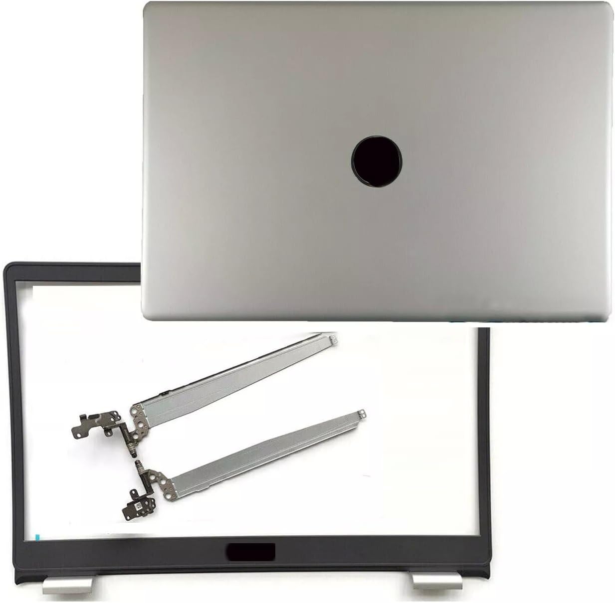 New Replacement Laptop LCD Cover Back Rear Top Lid Hinges Front Bezel for Dell Inspiron 15 5000 5593 032TJM 32TJM YCYPN 0YCYPN AP2RI000200 Silver