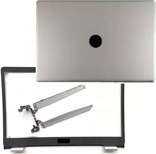 New Replacement Laptop LCD Cover Back Rear Top Lid Hinges Front Bezel for Dell Inspiron 15 5000 5593 032TJM 32TJM YCYPN 0YCYPN AP2RI000200 Silver