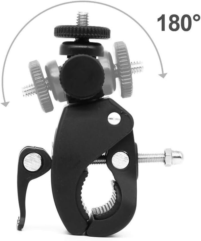 Camera Super Clamp with 1/4"- 20 Threaded Head Compatible for LCD Monitor,DSLR Cameras,DV,Flash Light,Studio Backdrop,Bike, Microphone Stands, Music Stands,Tripod, Motorcycle,Rod Bar