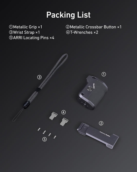 TELESIN Street Grip Kit For Hero 9-13 | Without Metal Rabbit Cage | Camera Grip Holder with Seesaw Design | Ergonomic Handle Grip Design | Backup TF Card Slot | Quick Battery Access | Vlog Grip Holder