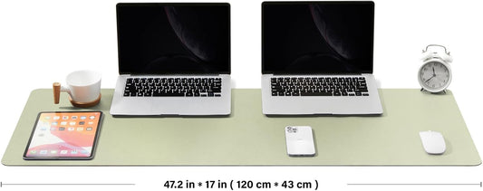 Large Cork Desk Mat - 47.2"x 17" Desk Pad for Office and Home - Ideal for Large Mouse Pad and Desk Mats on Top of Desks(Light Green)