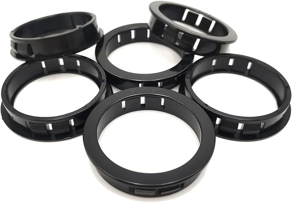 2"(50mm) Black Snap-in Knockout Insulating Bushing Grommets, Plastic Cable Hole Grommets for Wiring, Round Nylon Snap in Locking Electrical Wire Cord Hose & Tubing Bushings Grommets, 6pcs