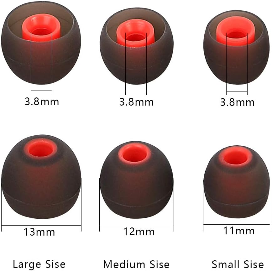 Brandless Silicone Earbud Tips Replacement Earbuds Cap Eartips Tips Eargels 9 Pairs SML