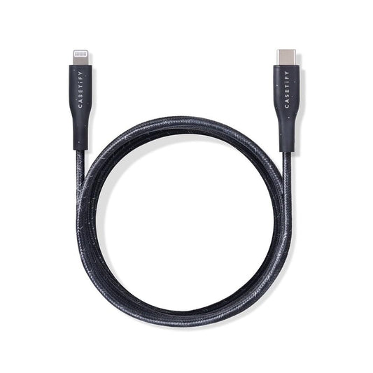 CASETiFY Powerthru USB-C to Lightning Cable (2m/6.6ft) - Black