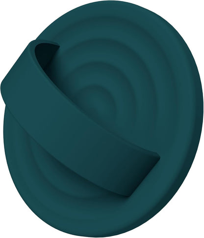 Magnetic Phone Ring Grip Holder, Silicone Finger Loop Grip, Compatible with MasSafe, Back of Phone for iPhone Pro Max/Plus/16/15/15/14/13/12 Series, Dark Green