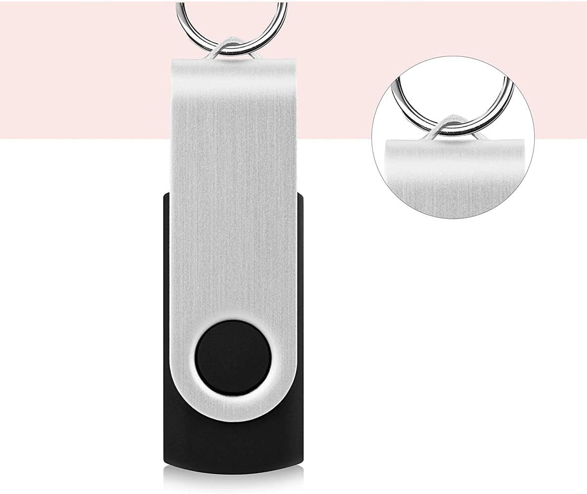 Wholesale 100 Pack 8GB Flash Drive Thumb Drive Flash Drives Swivel Memory Stick, Custom Logo, Black