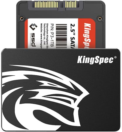 KingSpec 256GB SATA III SSD 6Gb/s, 2.5" SATA SSD with 3D NAND Flash, Internal Solid State Hard Drives, for Laptop and PC Desktop (R/W Speed up to 550/520 MB/s)