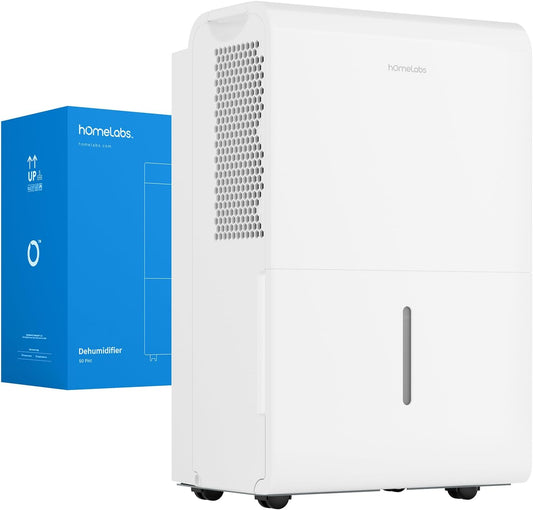 hOmeLabs 50 Pint Wi-Fi Dehumidifier for up to 7,000 Sq Ft Rooms (MAX 120 Pint at 95°F, 90% RH) – Powerful Humidity Control for Large Rooms and Basements