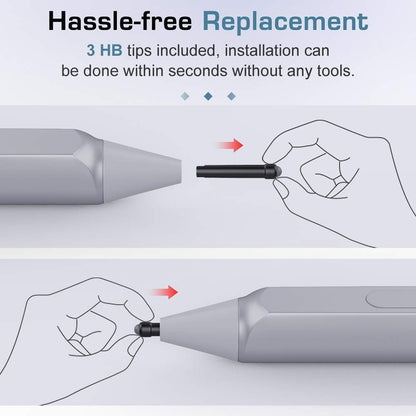 MoKo Pen Tips for Surface Pen (3 Packs, Original HB Type), Original Surface Pen Tips Replacement Kit fit Microsoft Surface Pro 2017 Pen (Model 1776) / Surface Pro 4 Pen, Original Pen Nibs for Surface