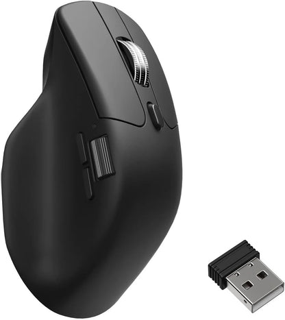 Keychron M6 8000 Hz Wireless Bluetooth 2.4 GHz/Wired Connection Mouse, Lightweight Body Programmable PixArt 3950 Sensor for Windows Mac Linux - Black