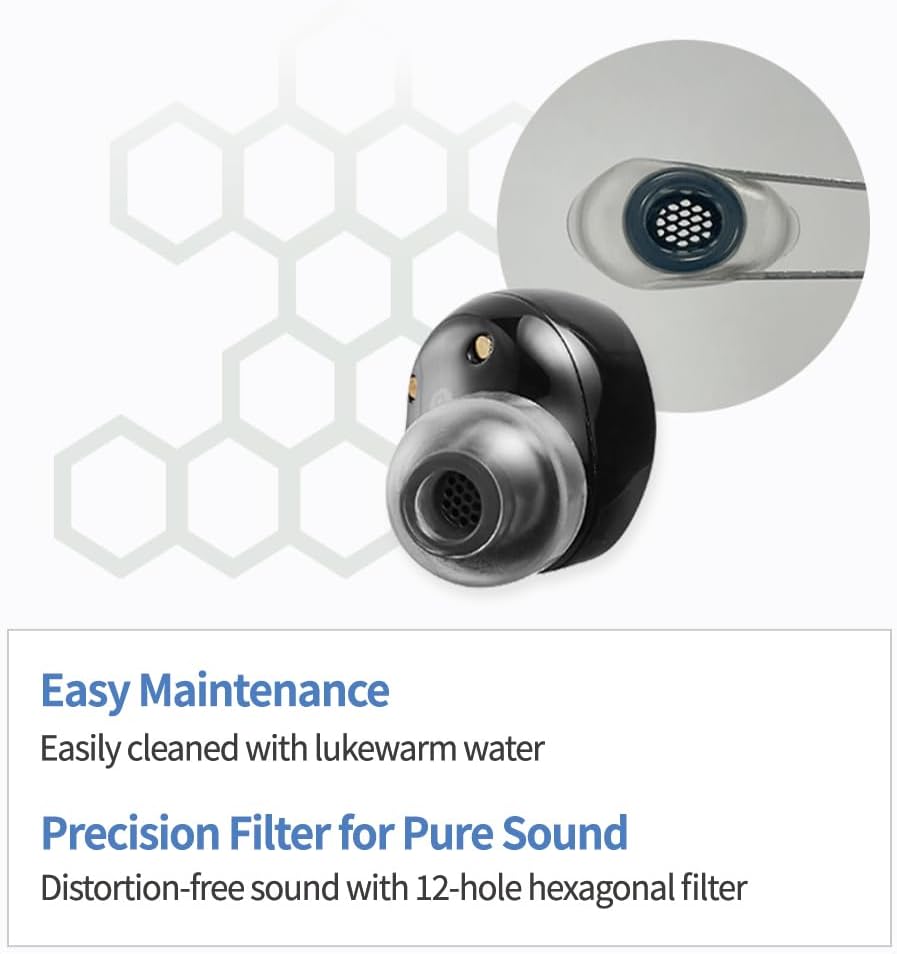 AZLA SednaEarfit Crystal Standard 2 - Earbud Tips for Wireless Headphones - Noise Canceling Earbuds Replacement Tips Eartips Compatible with Sony WF-1000XM5, Beats, Sennheiser, Jabra (2 Pair, S)