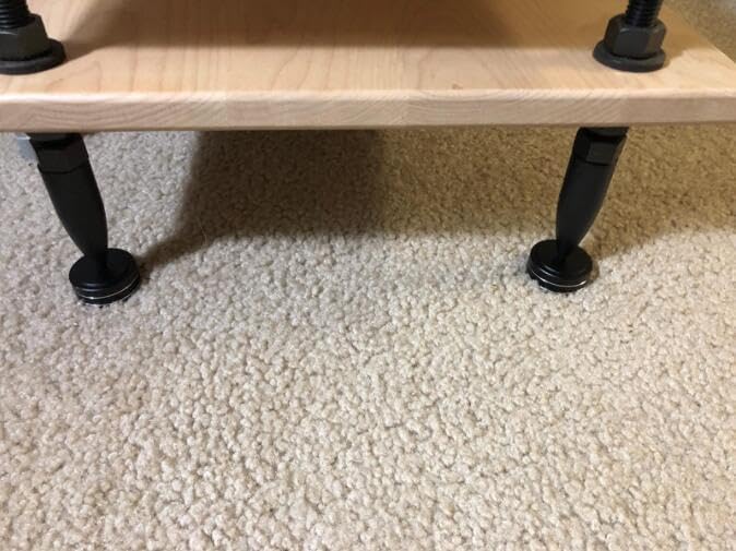 Tertullus 4 Pcs HiFi Speaker Isolation Feet 40x20mm Aluminum Speaker Spike Pad for Turntable, Subwoofers, Amplifier, HiFi Devices, Dac, Recorder, Cd (Black)