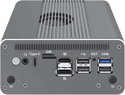 CWWK Intel Alder Lake N100(4C/4T Up to 3.4GHz)/N305(8C/8T Up to 3.8GHz) Dual SFP+10GbE Mini PC|4xIntel I226-V 2.5GbE |DDR5 Memory|PCI-E x4|HDMI+DP+Type-C (10 Gigabit N100, 32G RAM 1TB SSD)