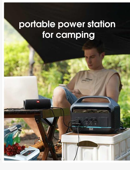 Portable Power Station 1200W Peak, 576Wh Solar Generator, LiFePO4 Battery 1.5Hour Fast Charging, Power Bank for Home & Emergency Backup, Hurricane, CPAP (Solar Optional)
