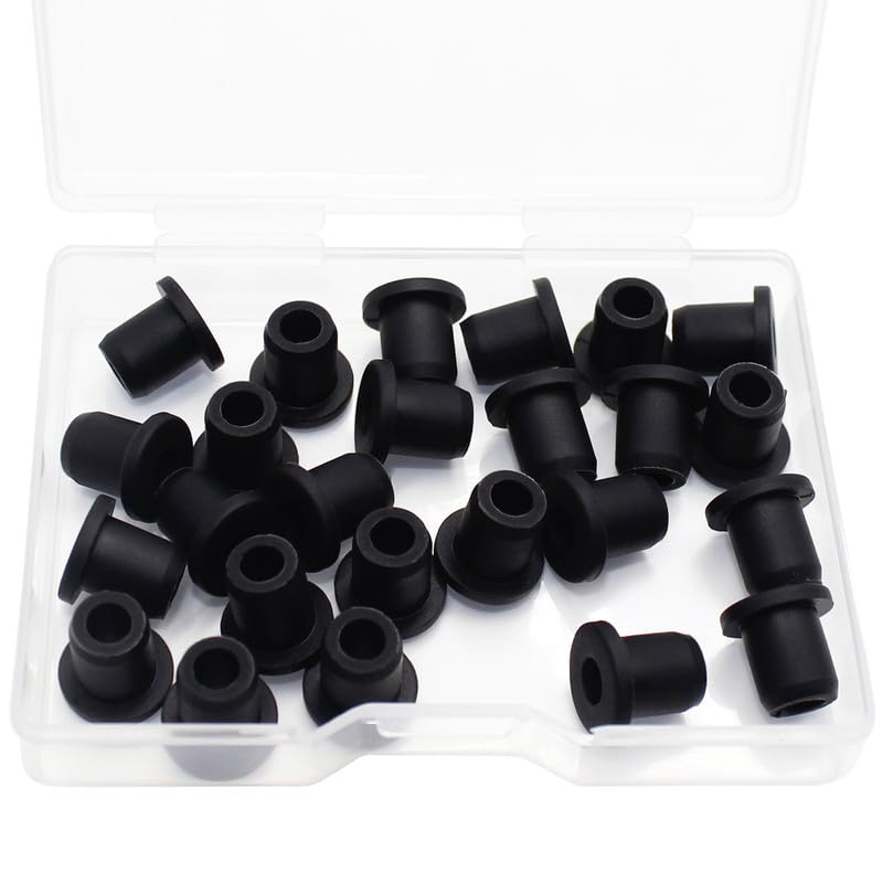 25 Pcs 1/4" Drill Hole, 3/16" ID Silicone Rubber Grommets for Wiring, Automotive Firewall Hole Plug, Small Top Hat Grommet for Vinyl Tubing in Hydroponic Irrigation System Metal Wall Drywall