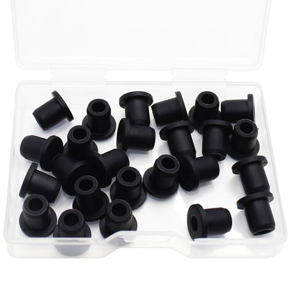 25 Pcs 1/4" Drill Hole, 3/16" ID Silicone Rubber Grommets for Wiring, Automotive Firewall Hole Plug, Small Top Hat Grommet for Vinyl Tubing in Hydroponic Irrigation System Metal Wall Drywall
