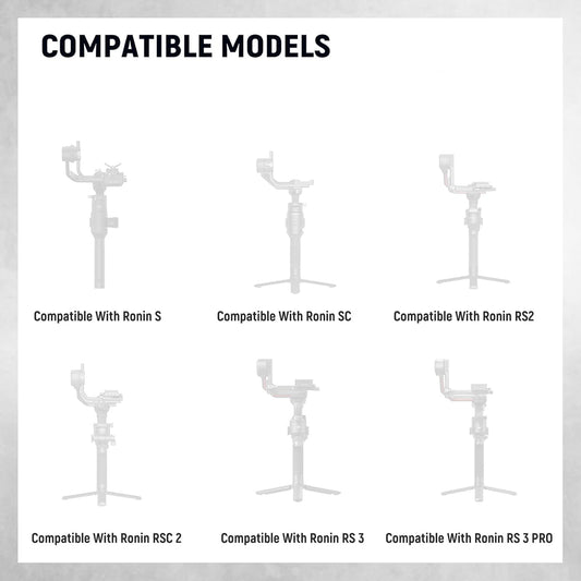 NEEWER Dual Handgrip Compatible with DJI RS4 RS4 Pro RS3 RS3 Pro RS2 RSC2 Ronin S SC Gimbal, Dual Handle Kit with 2 Mini NATO Rails, Quick Release NATO Clamps, 1/4" & 3/8" Threads, GA006