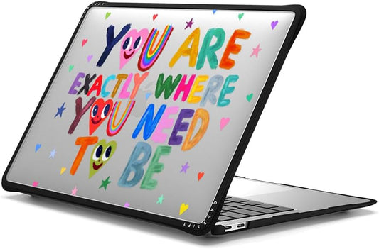 CASETiFY Impact MacBook Air 13" (M1/Intel) Case [Cushioned Impact Corners/Scratch-Resistant/Anti-Slip Grip] - You are Exactly - Clear Black