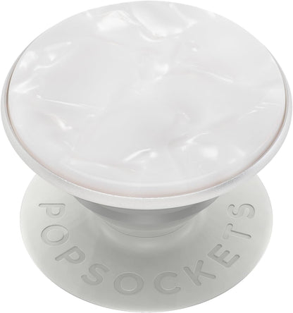 PopSockets Phone Grip with Expanding Kickstand, Adhesive Grip - Acetate Pearl White