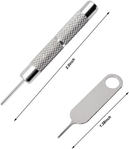 4 Pcs SIM Card Removal Openning Tool Tray Eject Pins Needle Opener Ejector Compatible with All iPhone Apple iPad HTC Samsung Galaxy Cell Phone Smartphone Watchchain Link Remover (Style C)