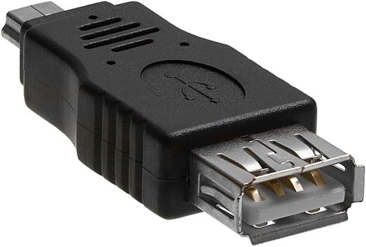Cmple Mini USB 2.0 Male to USB 2.0 Female Adapter, Black