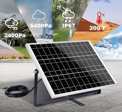 ECO-WORTHY 25W 12V Solar Battery Trickle Charger Maintainer, Waterproof Solar Panel + Adjustable Mount Bracket + Upgrade Charge Controller for 12V Batteries Cars RV Boat Motorcycle Marine