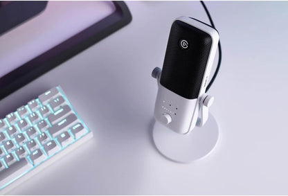 Elgato Wave:3 White - Premium Studio Quality USB Condenser Microphone for Streaming, Podcast, Gaming and Home Office, Free Mixer Software, Anti-Distortion, Plug ’n Play, for Mac, PC