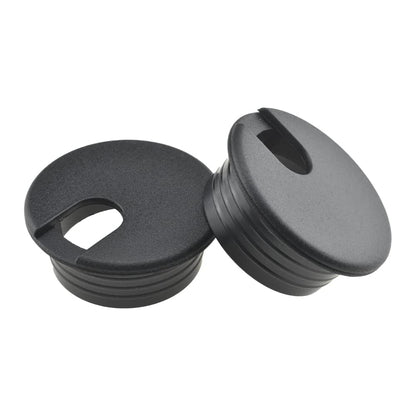 HAHIYO 2Pcs 1.5Inch/38mm Black ABS Plastic U-Shaped Desk Grommet Wire Grommet Cable Management Cord Hole Cover Desk Wire Hole Insert Wire Organizer for Computer Office Home School Equipment Systems