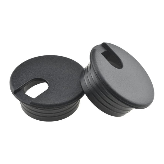 HAHIYO 2Pcs 1.5Inch/38mm Black ABS Plastic U-Shaped Desk Grommet Wire Grommet Cable Management Cord Hole Cover Desk Wire Hole Insert Wire Organizer for Computer Office Home School Equipment Systems