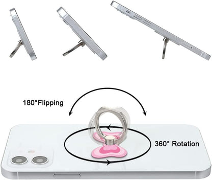 Bonoma Butterfly Phone Ring Holder, 3 Pack Universal Finger Ring Stand Grip Kickstand Ring, 360° Rotation Universal Stylish Stand Compatible with All Smartphones