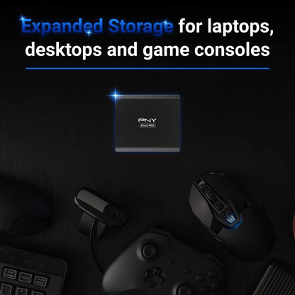 PNY EliteX-PRO 4TB USB 3.2 Gen 2x2 Type-C Portable Solid State Drive (SSD) – (PSD0CS2260-4TB-RB)