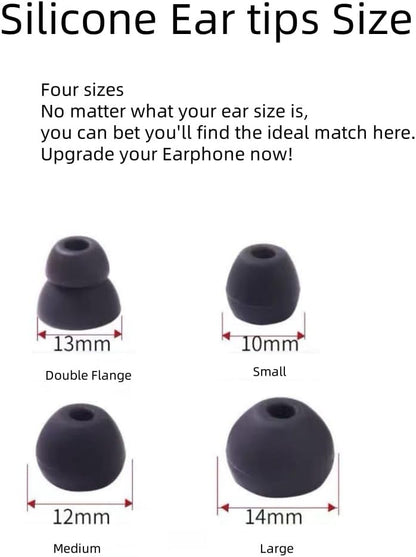 Replacement Ear Tips for Beats Urbeats2.0 Tour2.0 ibeats Beats x, Beats Flex Secure Fit for Powerbeats Pro Silicone Earbuds Washable Sweat-Resistant Noise Isolation 8 Pairs (Rose)