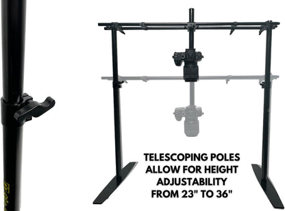 Glide Gear OH 200 Overhead Rig – DSLR, Smartphone – Modular, Adjustable, Flat Lay Mount, All-Metal Build
