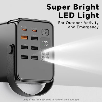 JOKO 70000mAh Power Bank High Capacity 20W PD 3.0 Fast Charging 22.5W Max Large Power Bank,7 Outputs 2 Inputs,LED Display,USB-C Battery Packs for iPhone, Samsung, Outdoors，Camping