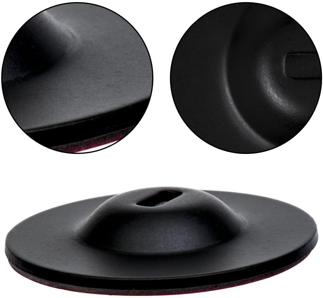 I3C Anchor Plate Adhesive Security Plate, Laptop Lock Plate with Slot, Universal Lock Plate for Laptop, Monitor, Smart Phone, Tablet, Other Electronic Products (Black 4pcs)