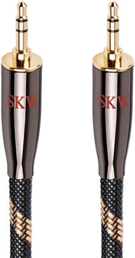 SKW Audiophiles High Gauge AUX Cable 3.5mm Male to Male Jack Cable with Diameter 6.8mm Stereo Audio Cable 3.2ft (1m)