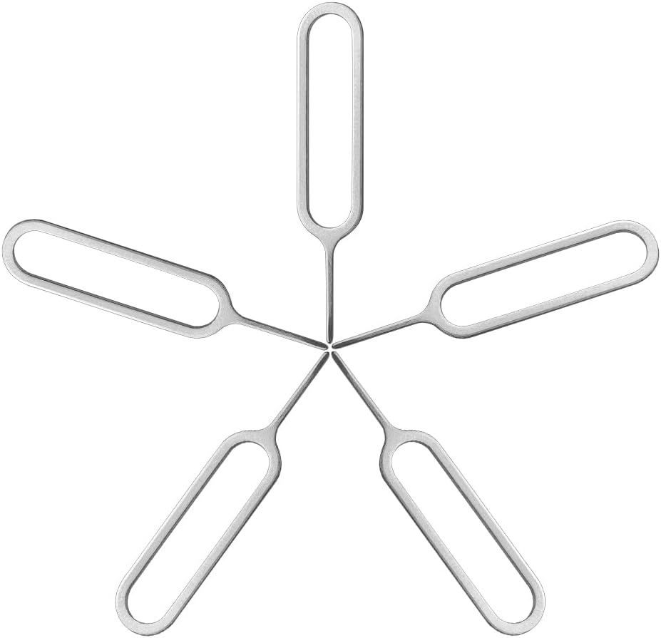 Sim Card Tray Pin Eject Removal Tool Needle Opener 5 Pack for Smartphones,Mifi, Wireless Hotspot,4G&5G Sim Card Routers.