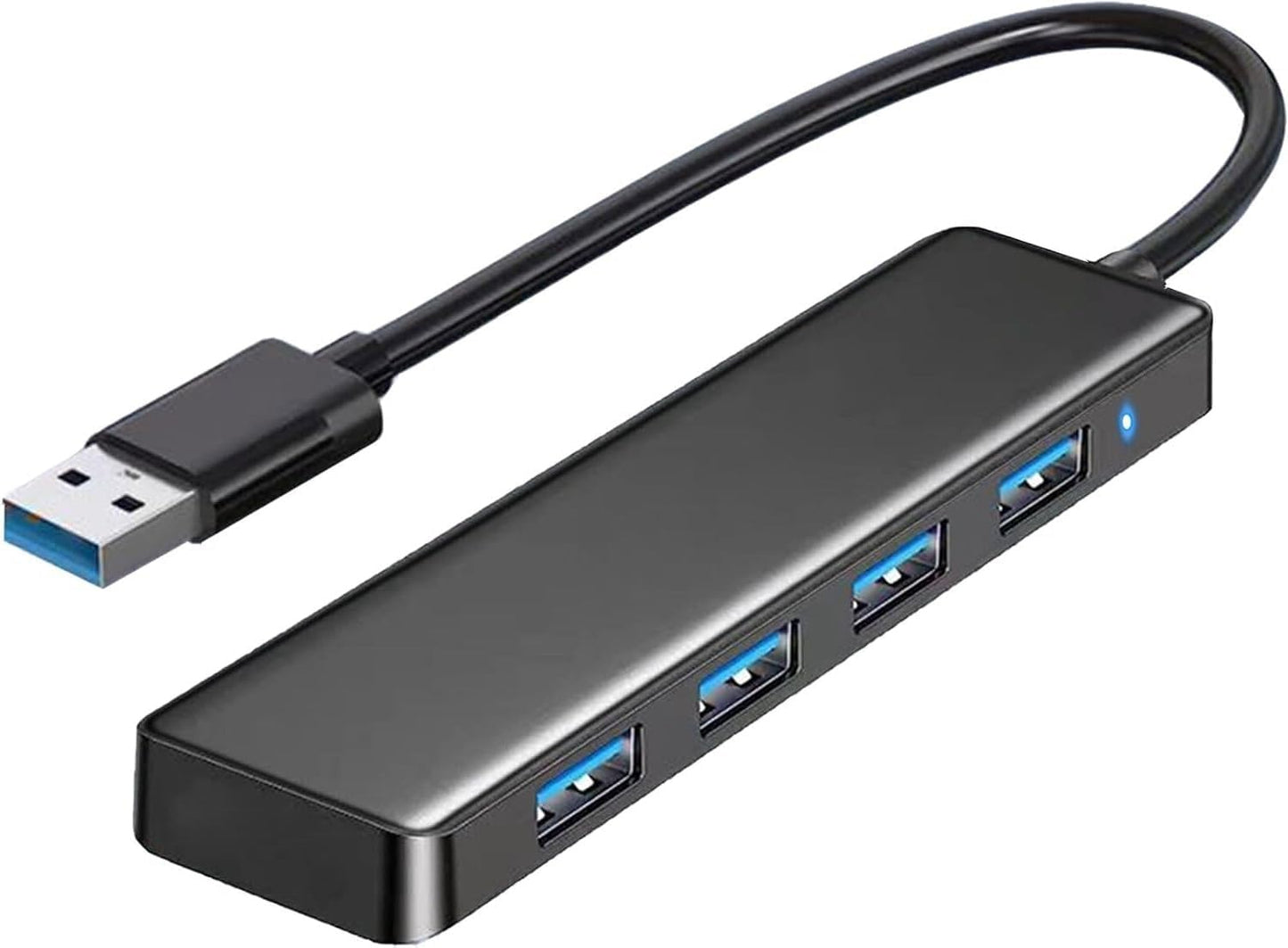 USB 3.0 Hub, 4-Port USB Hub USB Splitter USB Expander Ultra Slim Portable USB Hub for Laptop, Xbox, Flash Drive, HDD, Console, Printer, Camera,Keyborad, Mouse Compatible with Windows, Mac, Linux, etc.